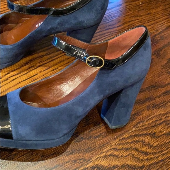 Marc Jacobs Mary Jane pumps 37.5 fits a 7 suede - Picture 2 of 4